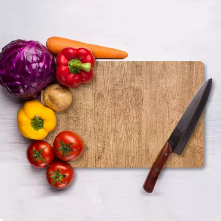 Monivärinen 100% Karkaistu Lasi Leikkuulauta 20x30 cm - Antibakteerinen, Helppo Puhdistaa, Liukumaton Silikoni - Keittiötyövälineet - 8684283724994 - 1