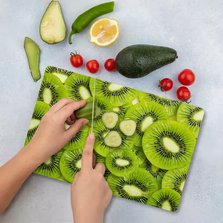 Monivärinen 100% Karkaistu Lasi Leikkuulauta 20x30 cm - Antibakteerinen, Helppo Puhdistaa, Liukumaton Silikonijalat - Keittiötyövälineet - 8684283727094 - 1