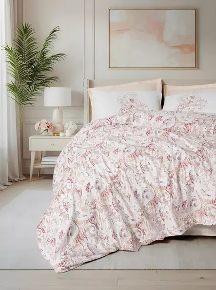 Ranforce parisängyn pussilakanasetti, lohi, 200 x 220 cm, pehmeä, kestävä, helppohoitoinen - Lakanat ja tyynyliinat - 8684283716104 - 1