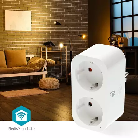 SmartLife Älypistorasia | Wi-Fi | IP21 | Virtamittari | 3680 W | Type F (CEE 7/7) | 0 - 55 °C | Android / IOS | 2-suuntainen | Valkoinen | 1 kpl - Älypistorasiat - 5412810448364 - 5