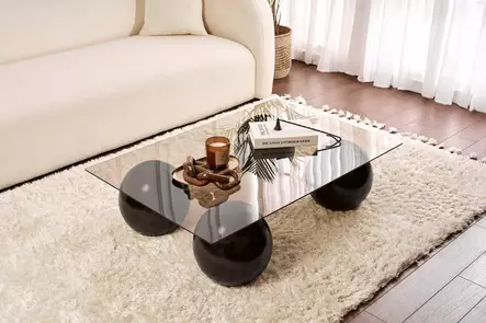 Sohvapöytä, musta pronssi, 110 cm leveä, kestävä, tyylikäs - Pöydät - 8684283730124 - 2