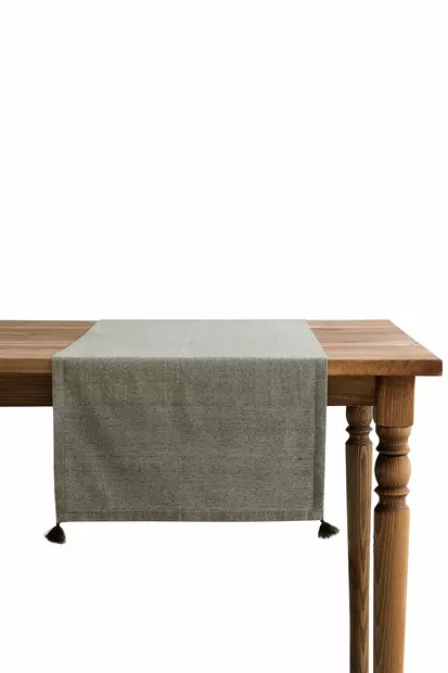 Vihreä Puuvilla-Polyesteri Juoksija 50x150 cm - Konepestävä, Helppohoitoinen, Ei Silitystä Tarvitseva Keittiötekstiili - Pöytäliinat ja tabletit - 8684282835844 - 1