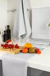 100% Puuvillaiset Käsipyyhkeet 5 kpl - Harmaa, 50x70 cm, Konepestävä, 228 g/m², Kestävä ja Tyylikäs - Keittiötekstiilit - 8683342758604 - 2