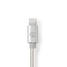 Lightning Kaapeli | USB 2.0 | USB-C Uros | Apple Lightning 8-Pin | 480 Mbps | Kullattu | 2.00 m | Pyöreä | Nailon / Punottu | Alumiini | Laatikko kannella ja ikkunalla - Lightning-kaapelit - 5412810313044 - 5