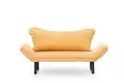 2-istuttava vuodesohva, sinapinkeltainen, 150 cm leveä, mukava, kestävä - Vuodesohvat - 8681875833164 - 8