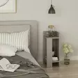 Yöpöytä, vaalea mokka, 25 cm leveä, 60 cm korkea, kestävä, tilaa säästävä, moderni - Yöpöydät - 8681875274004 - 1