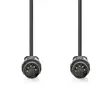 DIN Audiokaapeli | DIN 5-Pin uros | DIN 5-Pin uros | Niklattu | 1.00 m | Pyöreä | PVC | Musta | Label - Audiokaapelit - 5412810419784 - 10