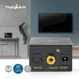 Digitaalinen Audiomuunnin | Yksisuuntainen | Audio- / video- / datayhteyksien syöttö: 1x Digital RCA / 1x TosLink | Audio- / video- / datayhteyksien ulostulo: 1x (2x RCA) / 1x 3.5 mm | Automaattinen | Musta - Audiokytkimet ja jakajat - 5412810334414 - 5