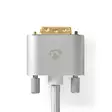 HDMI -kaapeli | HDMI liitin | DVI-D 24+1-Pin Uros | 2560x1600 | Kullattu | 2.00 m | Suora | Punottu | Hopea | Laatikko kannella ja ikkunalla - HDMI-kaapelit - 5412810333264 - 46