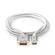 HDMI -kaapeli | HDMI liitin | DVI-D 24+1-Pin Uros | 2560x1600 | Kullattu | 2.00 m | Suora | Punottu | Hopea | Laatikko kannella ja ikkunalla - HDMI-kaapelit - 5412810333264 - 10