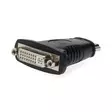 HDMI -sovitin | HDMI liitin | DVI-D 24+1-Pin Naaras | Kullattu | Suora | ABS-Muovi | Musta | 1 kpl | Laatikko - Videoliittimet ja plugit - 5412810289974 - 1