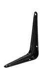 Hyllykulma 250 mm x 300 mm musta - Hyllynkannattimet ja seinäkiskot - 6417077896094 - 1