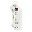 Jatkojohto | Maadoitettu virtaliitin / Tyyppi F (CEE 7/7) | 3-suuntainen | 1.50 m | 3680 W | 16 A | Maadoituksen tyyppi: Sivukontaktit | 230 V AC 50/60 Hz | Pistokannan kulma: 45 ° | H05VV-F 3G1.5mm² | On/off-kytkin | Valkoinen - Jatkojohdot - 5412810323234 - 66