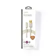 Lightning Kaapeli | USB 2.0 | Apple Lightning 8-Pin | USB-A Uros | 480 Mbps | Kullattu | 1.00 m | Pyöreä | Nailon / Punottu | Alumiini | Laatikko kannella ja ikkunalla - Lightning-kaapelit - 5412810262564 - 66