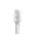 Lightning Kaapeli | USB 2.0 | USB-C Uros | Apple Lightning 8-Pin | 480 Mbps | Kullattu | 2.00 m | Pyöreä | Nailon / Punottu | Alumiini | Laatikko kannella ja ikkunalla - Lightning-kaapelit - 5412810313044 - 47