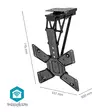 SmartLife Motorised TV Ceiling Mount | 23 - 65 " | Maximum supported screen weight: 30 kg | Rotatable | Tiltable | Minimum ceiling distance: 140 mm | Remote controlled | Steel | Black - TV telineet - 5412810450664 - 55