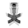 SmartLife Motorised TV Ceiling Mount | 23 - 65 " | Maximum supported screen weight: 30 kg | Rotatable | Tiltable | Minimum ceiling distance: 140 mm | Remote controlled | Steel | Black - TV telineet - 5412810450664 - 42