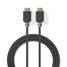 Premium High Speed HDMI Kaapeli Ethernet | HDMI liitin | HDMI liitin | 4K@60Hz | 18 Gbps | 5.00 m | Pyöreä | PVC | Antrasiitti | Laatikko - HDMI-kaapelit - 5412810313624 - 2