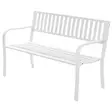 Puutarhapenkki valkoinen ter=C3=A4s - Puutarhatuolit ja sohvat - 6410413155824 - 1