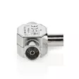 Satelliitti- ja antenni-sovitin | IEC (Coax) Uros | 2x koaksiaali naaras | Niklattu | 75 Ohm | T-jakaja | Metalli | Hopea | 1 kpl | Laatikko - Antenniliittimet ja adapterit - 5412810289554 - 25