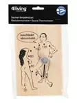 Saunamittari puinen hupiaihe 4Living - Saunatekstiilit ja saunatarvikkeet - 6410411139284 - 2
