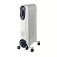 Siirrettävä Öljylämmitin | 800 / 1200 / 2000 W | 9 Lamellia | Säädettävä termostaatti | 3 Lämpöasetusta | Kaatumissuoja | Valkoinen - Lämmitys - 5412810405084 - 1