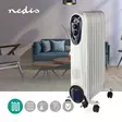 Siirrettävä Öljylämmitin | 800 / 1200 / 2000 W | 9 Lamellia | Säädettävä termostaatti | 3 Lämpöasetusta | Kaatumissuoja | Valkoinen - Lämmitys - 5412810405084 - 5