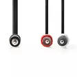 Stereoäänikaapeli | 3.5 mm uros | 2x RCA uros | Niklattu | 15.0 m | Pyöreä | Musta | Label - Audiokaapelit - 5412810420124 - 10