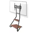TV Lattiajalusta | 37 - 75 " | Maksimi tuettu näytön paino: 40 kg | Bauhaus Design | Säädettävät kiinteät korkeuspisteet | MDF / Teräs | Musta / Ruskea - TV telineet - 5412810450534 - 1