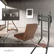 TV Lattiajalusta | 37 - 75 " | Maksimi tuettu näytön paino: 40 kg | Bauhaus Design | Säädettävät kiinteät korkeuspisteet | MDF / Teräs | Musta / Ruskea - TV telineet - 5412810450534 - 5