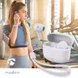 Täysin langaton Kuulokkeet | Bluetooth® | Akun 1 käyttöaika vakiokäyttö: 960 min | Kosteusohjaus | Latauskotelo | Langaton latausalusta | Sisäänrakennettu mikrofoni | Tuki ääniohjaukselle | Valkoinen - Nappikuulokkeet - 5412810451364 - 5