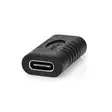 USB-C Sovitin | USB 3.2 Gen 2 | USB-C Naaras | USB-C Naaras | 4K@60Hz | 10 Gbps | Pyöreä | Niklattu | Musta | Kirjekuori - Tietokone ja verkko - 5412810336654 - 1