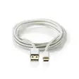USB kaapeli | USB 2.0 | USB-A Uros | USB-C Uros | 15 W | 480 Mbps | Kullattu | 2.00 m | Pyöreä | Nailon / Punottu | Alumiini | Laatikko kannella ja ikkunalla - Tietokone ja verkko - 5412810262694 - 10