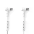 Koaksiaalikaapeli | IEC (Coax) Uros | IEC (Coax) Naaras | Niklattu | 120 dB | 75 Ohm | Nelinkertainen suojaus | 10.0 m | Pyöreä | PVC | Valkoinen | Label - Antennikaapelit - 5412810425884 - 1