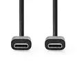 USB kaapeli | USB 2.0 | USB-C Uros | USB-C Uros | 60 W | 480 Mbps | Niklattu | 2.00 m | Pyöreä | PVC | Musta | Label - Puhelimet - 5412810481194 - 10