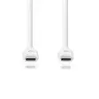 USB kaapeli | USB 3.2 Gen 1 | USB-C Uros | USB-C Uros | 60 W | 4K@60Hz | 5 Gbps | Niklattu | 3.00 m | Pyöreä | PVC | Valkoinen | Laatikko - Nedis tuotteet - 5412810481354 - 10