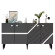 Anthracite Silver Konsoli - Moderni ja Tyylikäs Huonekalu, 100% Melamiinipinnoitettu, 150x40x79 cm, Kestävä ja Monikäyttöinen - - 19-19-8684282612704 - 8