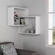 Valkoinen Seinähylly - Moderni ja Tyylikäs Säilytysratkaisu - 100% Melamiinipinnoitettu Lastulevy - 68x68x60 cm - Seinähyllyt - 8681181988114 - 1