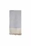 Harmaa Fouta Rantapyyhe 90x180 cm - 90% Puuvillaa, 10% Polyesteriä, Konepestävä 30 °C, 310 g/m² - Pyyhkeet ja kylpytakit - 8684283207794 - 1