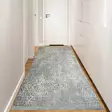 Harmaa Kermanvärinen eteisen matto käytävämatto 100x450 cm - Tyylikäs ja Kestävä 60% Polypropeeni / 40% Polyesteri 7mm Nukka - Suuret ja keskikokoiset matot - 8683342811224 - 2