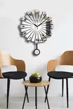 Hopea Koristeellinen SeinäKello MDF/Akryyli 39x50 cm - Tyylikäs ja Ajaton Sisustuselementti Kodin Kaunistamiseen - Seinäkellot - 8684283826384 - 1