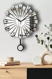 Hopea Koristeellinen SeinäKello MDF/Akryyli 39x50 cm - Tyylikäs ja Ajaton Sisustuselementti Kodin Kaunistamiseen - Seinäkellot - 8684283826384 - 3