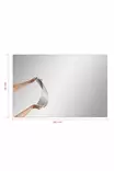 Hopeapeili 40x60 cm - Särkymätön Akryylipinta, 5 mm Paksuus, MDF-tausta, Helppo Asennus, Kaksipuolinen Teippi - Peilit - 8684282468974 - 5