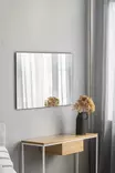 Hopeapeili 40x60 cm - Särkymätön Akryylipinta, 5 mm Paksuus, MDF-tausta, Helppo Asennus, Kaksipuolinen Teippi - Peilit - 8684282468974 - 2