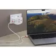 Innovatiivinen 2-napainen maailmanmatkasovitin, jossa on integroitu kaksois-USB-laturi (1x USB C & 1 x USB). -  - 19-19-7640326820864 - 53