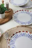 Kakkuottimet 6-osainen Setti - 100% Keraaminen Kivitavara, Matta Valkoinen, Antibakteerinen, Ekologinen, 22 cm - Tarjoiluastiat - 8684282802334 - 3