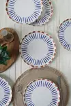 Kakkuottimet 6-osainen Setti - 100% Keraaminen Kivitavara, Matta Valkoinen, Antibakteerinen, Ekologinen, 22 cm - Tarjoiluastiat - 8684282802334 - 2