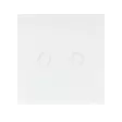 Kaksoiskytkin PNI SH202 -lasikosketuksella, valkoinen LED-merkkivalolla - Kytkimet - 5949066518744 - 4