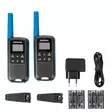 Kannettava radioasema PMR PNI Decross DC63 Blue, 446MHz, 0,5W, 16CH, 1000mAh NiMH, IPx4, 2 kpl sarja - PNI tuotteet - 4751042900044 - 6