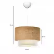 Kattokruunu, beige, 30 cm, 20 cm, tyylikäs, energiatehokas, helppo asentaa - Katto- ja seinävalaisimet - 8684282041764 - 3